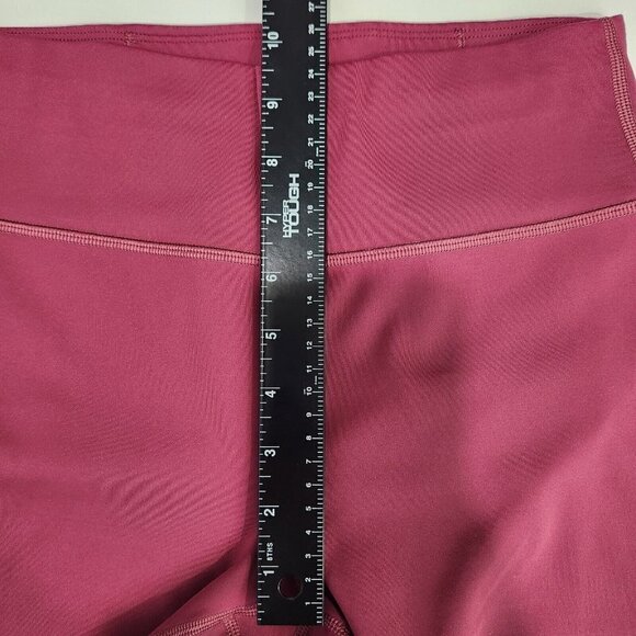 Peloton Move Rib Insert Capri Leggings Womens M Maroon Peach Spinning Athletic - Picture 6 of 9